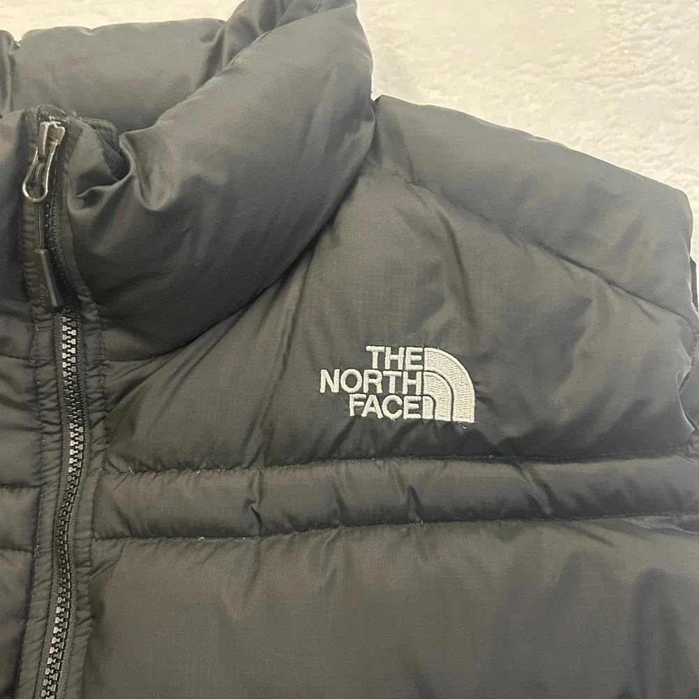 The North Face 550 Down Puffer Vest Ripstop Insulated Mens XXL Black Full Zip